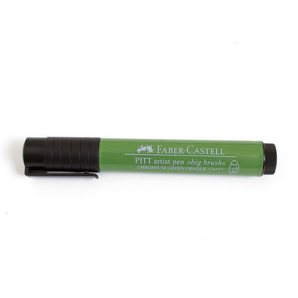 Faber Castell, Pitt, Artist, Big, Brush Pen, Chrome Green Opaque